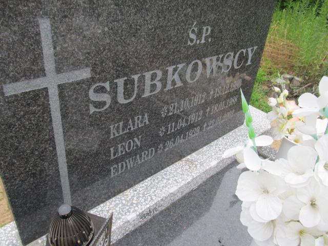 Klara Subkowska 1912 Świecie - Grobonet - Wyszukiwarka osób pochowanych