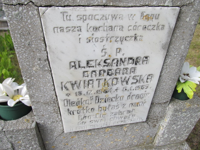 Aleksandra Kwiatkowska 1964 Świecie - Grobonet - Wyszukiwarka osób pochowanych