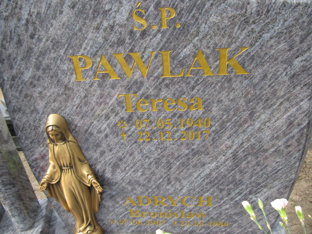 Teresa Pawlak 1940 Świecie - Grobonet - Wyszukiwarka osób pochowanych