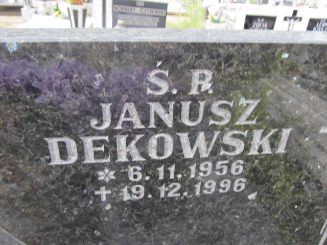 Janusz Dekowski 1956 Świecie - Grobonet - Wyszukiwarka osób pochowanych